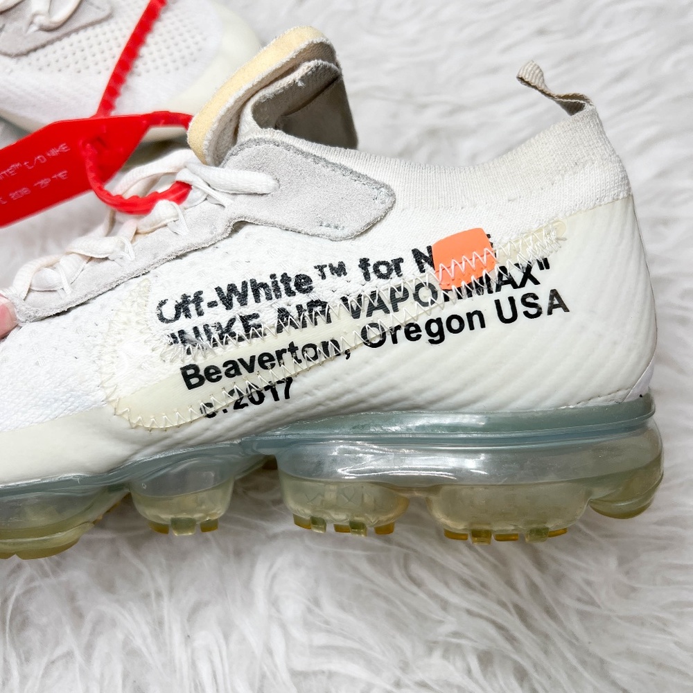 Off-White x Nike | Vapormax White 2018 2017 Zip Tie Orange Tag - Picture 3 of 16